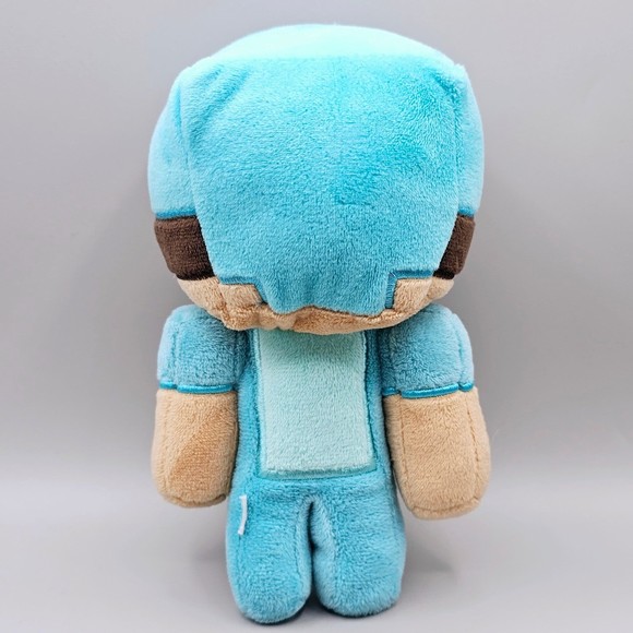 Minecraft Plush 8" Happy Explorer Diamond Steve Blue Stuffed Animal Toy 2018 - Picture 3 of 6